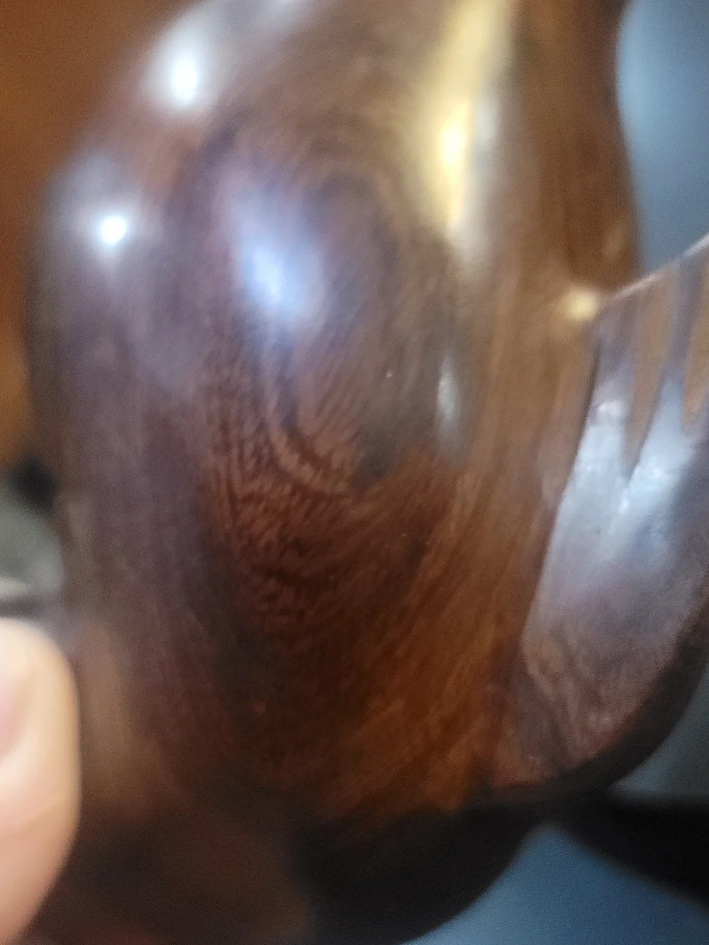 Handcarved Brown Wooden Seal Figurine Decorative Accent